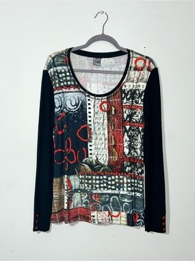 Simply Art Size L by Dolcezza Tunic Top Abstract Art to Wear Multicolour Tunic